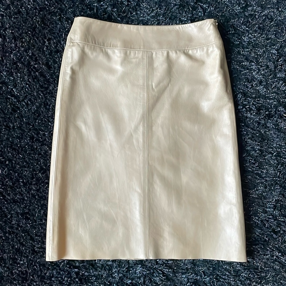 Genuine leather DKNY skirt